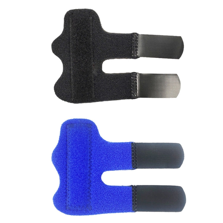 2 PCS Basketball Sprain Protection Fixed Splint Finger Cover, Splint Finger Cover(Black), Splint Finger Cover(Blue)