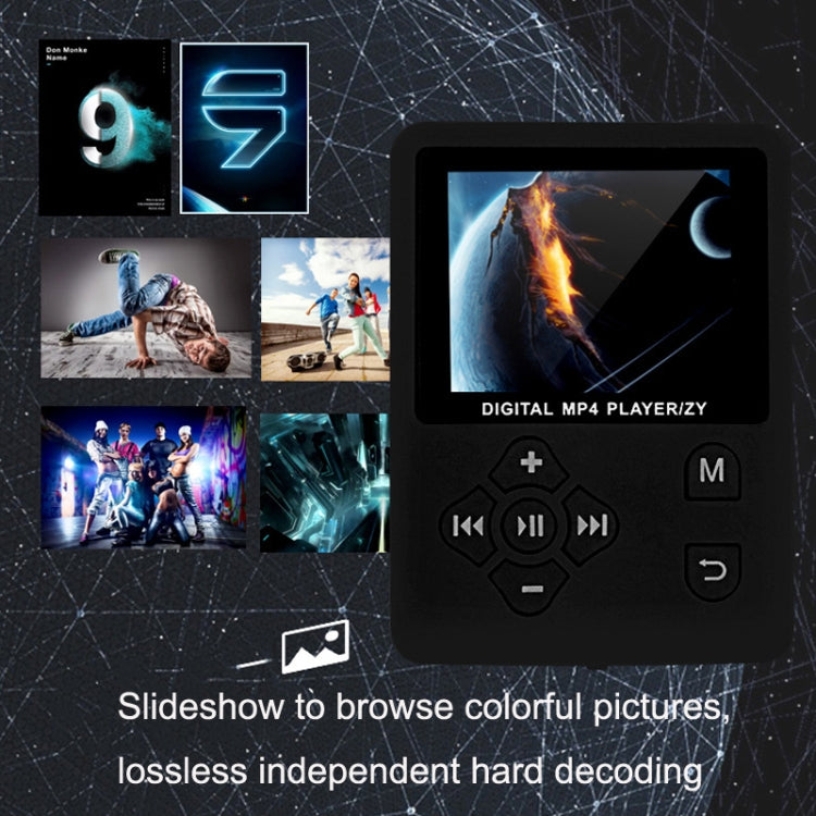 T69 Card Lyrics Synchronization Lossless Sound Quality MP4 Player, Style:, Cross Button, Round Button