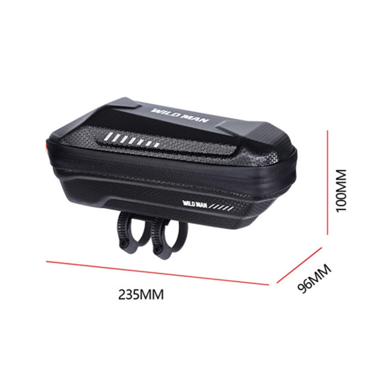 WILD MAN XS5 1L Bicycle EVA Hard Shell Front Beam Bag, XS5 (Black)