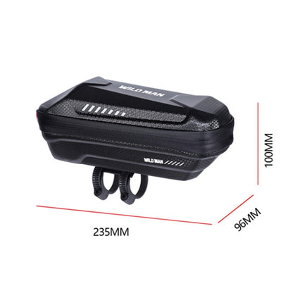 WILD MAN XS5 1L Bicycle EVA Hard Shell Front Beam Bag, XS5 (Black)