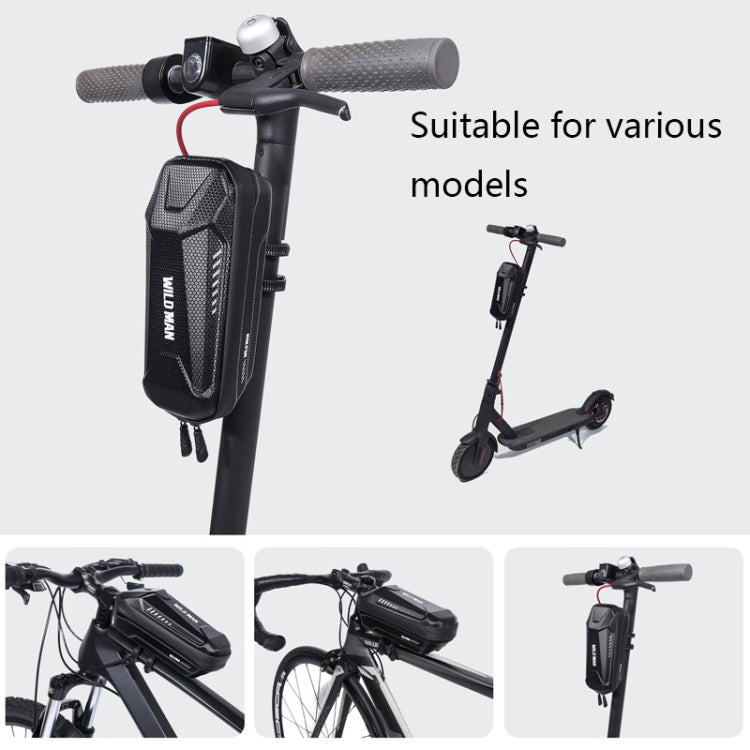 WILD MAN XS5 1L Bicycle EVA Hard Shell Front Beam Bag, XS5 (Black)