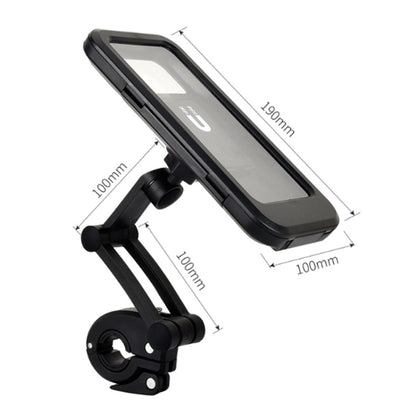 Bicycle Mobile Phone Holder Mountain Bike Waterproof Bag, Black