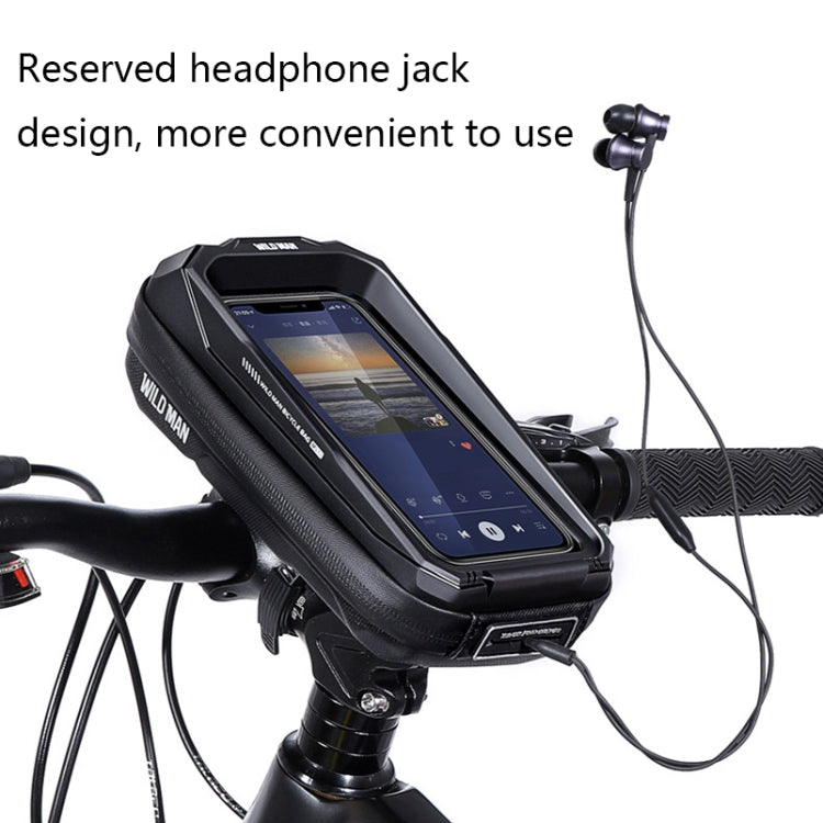 WILD MAN MS33 0.6L Mountain Bike Hard Shell Phone Touch Screen Handlebar Bag, MS33