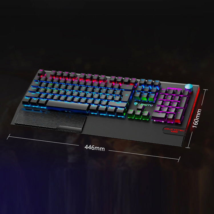 LANGTU K1000 104 Keys Game Luminous USB Handheld Wired Keyboard, Cable Length: 1.5m