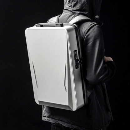 Men PC Hard Shell Gaming Computer Backpack For 15.6-17.3 Inch, Black, Silver