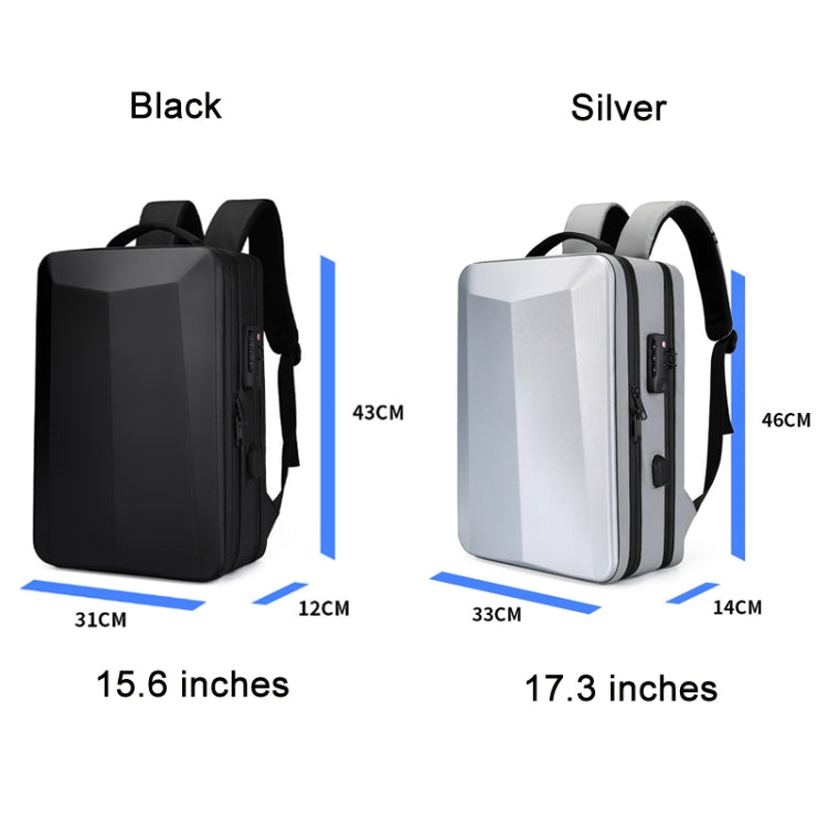 ABS Hard Shell Gaming Computer Backpack, 15.6 inches (Black), 15.6 inches (Silver), 17.3 inches (Silver)