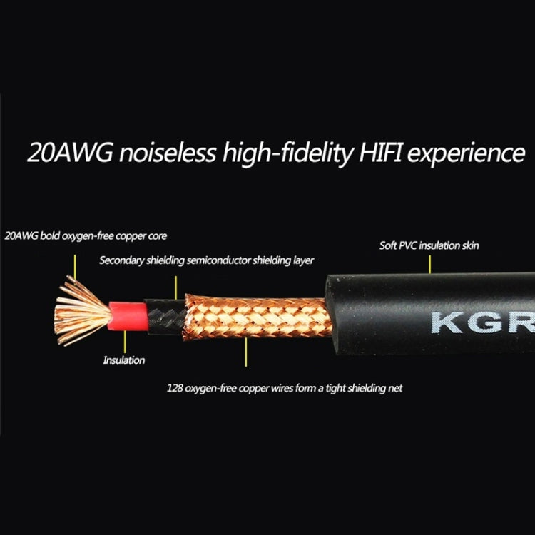 KGR Guitar Line Effector Noise Reduction Shielding Cable, 15cm, 25cm, 35cm, 50cm