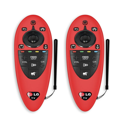 2 PCS Remote Control Dustproof Silicone Protective Cover For LG AN-MR500 Remote Control, Black, Blue, Red, Night Light Blue, Night Light Green