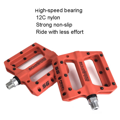 FMFXTR Mountain Bicycle Pedal Nylon Fiber Bearing Non-Slip Pedal, SG-12B