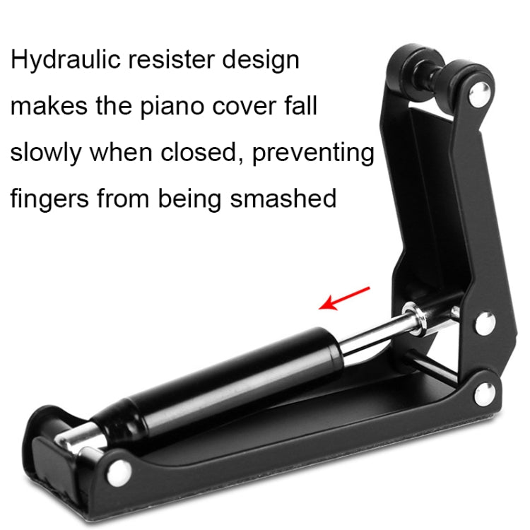 MA003 Alloy Piano Cover Descender Piano Accessories, Gold, Silver, Black