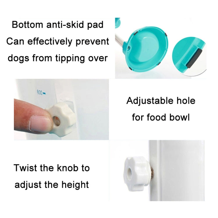 Pet Anti-Skid & Leak-Proof Automatic Water Dispenser, Green, Wine Red, Rose Red, Blue