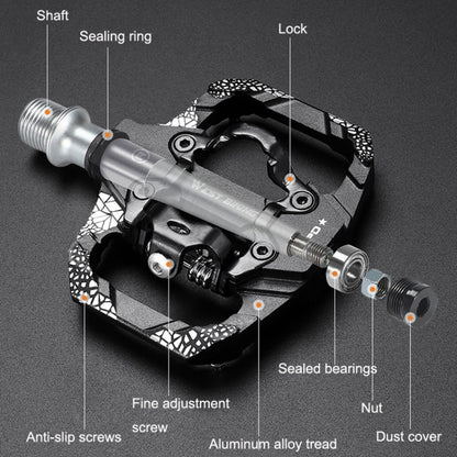 A Pair WEST BIKING YP0802086 Mountain Bike Aluminum Bearing Pedals, YP0802086