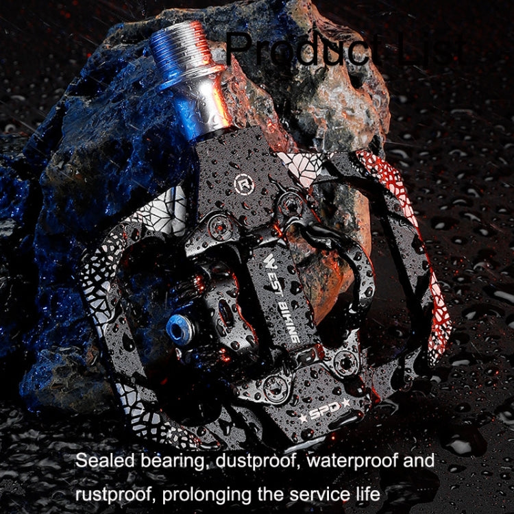 A Pair WEST BIKING YP0802086 Mountain Bike Aluminum Bearing Pedals, YP0802086