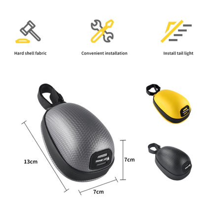 WEST BIKING Bicycle Mini Hardshell Tail Bag Saddle Bag, Yellow, Black, Grey