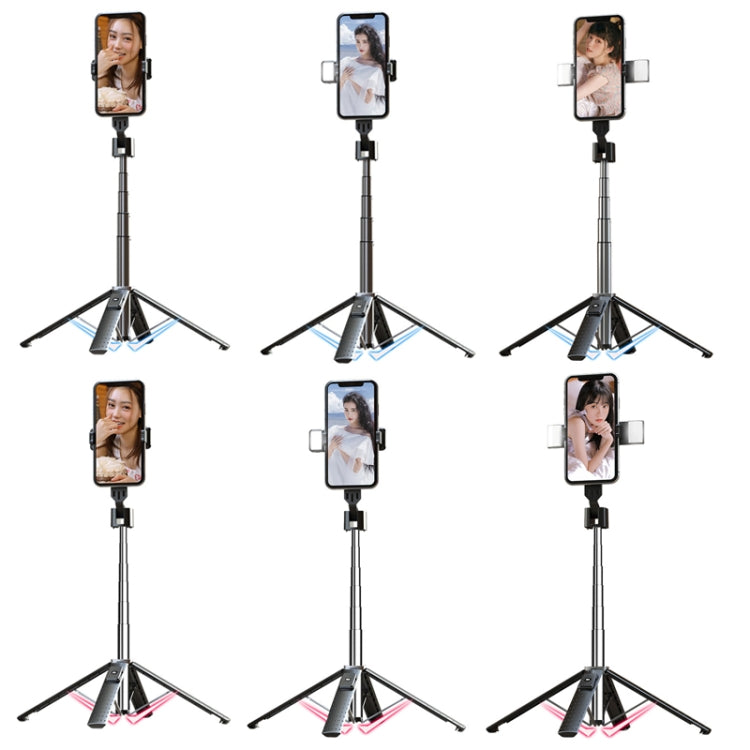 Mobile Phone Live Broadcast Bracket Bluetooth Telescopic Selfie Tripod, High:, 102CM (Aluminum Alloy), 104CM (Aluminum Alloy + Single Fill Light), 104CM (Aluminum Alloy + Dual Fill Lights), 100CM (Stainless Steel)