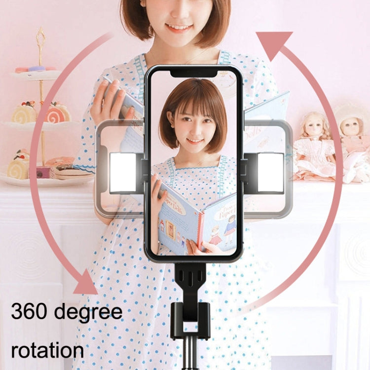Mobile Phone Live Broadcast Bracket Bluetooth Telescopic Selfie Tripod, High:, 102CM (Aluminum Alloy), 104CM (Aluminum Alloy + Single Fill Light), 104CM (Aluminum Alloy + Dual Fill Lights), 100CM (Stainless Steel)