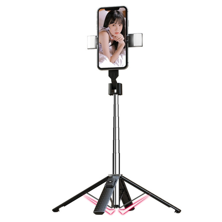 Mobile Phone Live Broadcast Bracket Bluetooth Telescopic Selfie Tripod, High:, 102CM (Aluminum Alloy), 104CM (Aluminum Alloy + Single Fill Light), 104CM (Aluminum Alloy + Dual Fill Lights), 100CM (Stainless Steel)