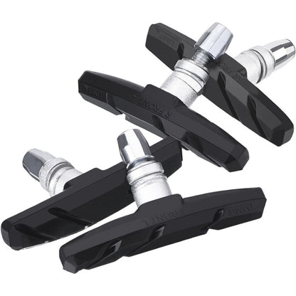 2 Pairs Silent V-brake Bicycle Brake Shoes, Black, Blue