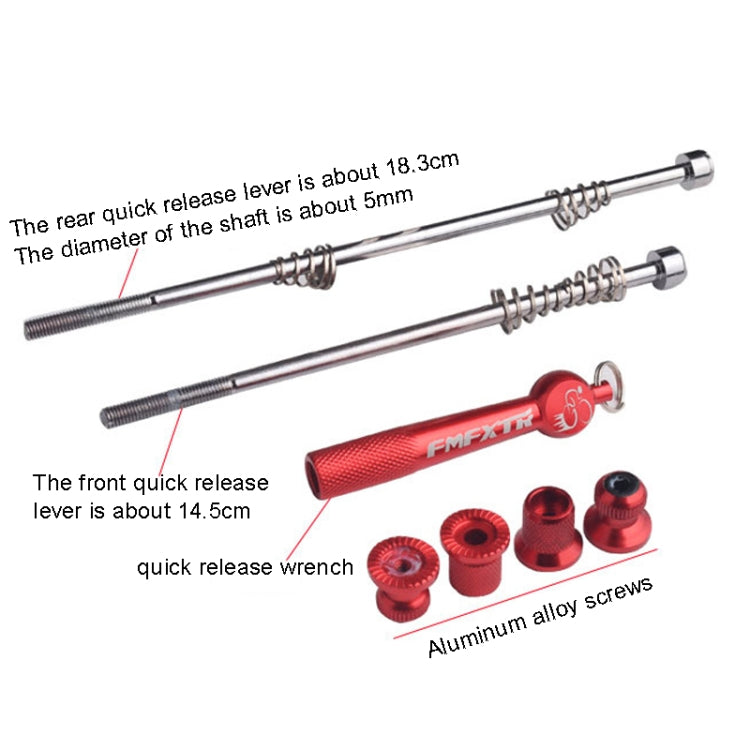 FMFXTR Mountain Bicycles Flower Drum Fast Disassembly Rod, Fast Disassembly Rod Blue, Fast Disassembly Rod Gold