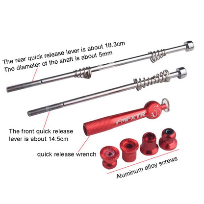 FMFXTR Mountain Bicycles Flower Drum Fast Disassembly Rod, Fast Disassembly Rod Blue, Fast Disassembly Rod Gold