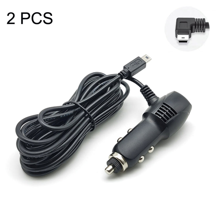 2 PCS Multifunctional Car Charger Fast Charging Driving Recorder Supply Line, Style:, 1A+2A