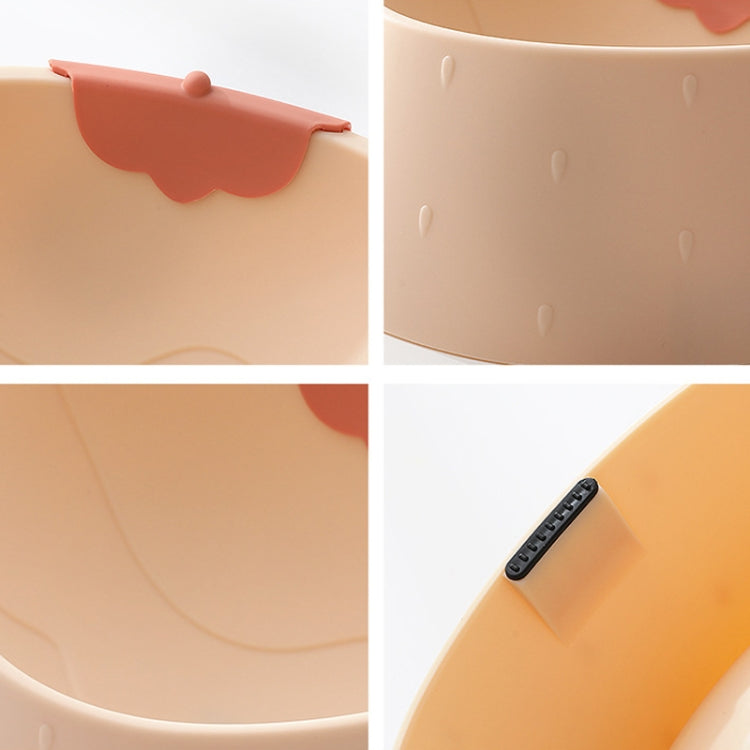 Strawberry Shape Pet Bowl Cat Cartoon Anti-Slip Bowl, Pink, Green, Gray