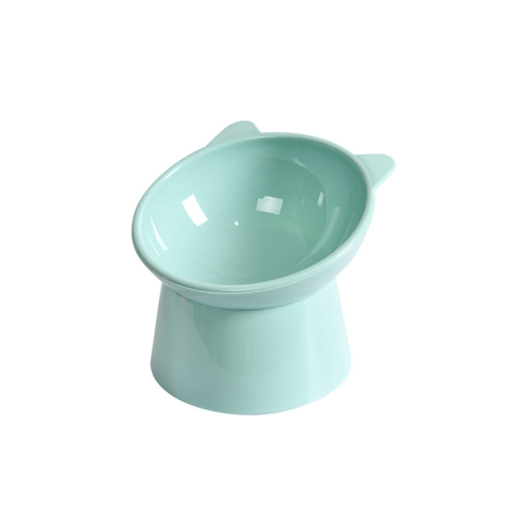 Pet Tall Protection Cervical Slant Mouth Food Bowl Anti-overturning Plastic Cat Bowl, Blue, Pink, Gray