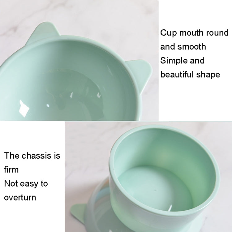 Pet Tall Protection Cervical Slant Mouth Food Bowl Anti-overturning Plastic Cat Bowl, Blue, Pink, Gray