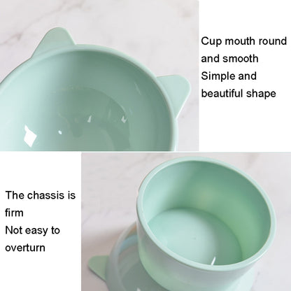 Pet Tall Protection Cervical Slant Mouth Food Bowl Anti-overturning Plastic Cat Bowl, Blue, Pink, Gray