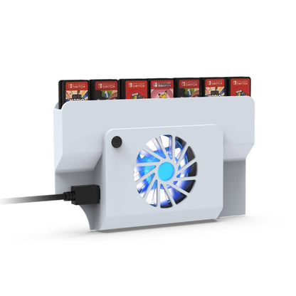 DOBE Console Base Cooling Fan With Storage Card Slot for Switch OLED, Console Base Cooling Fan