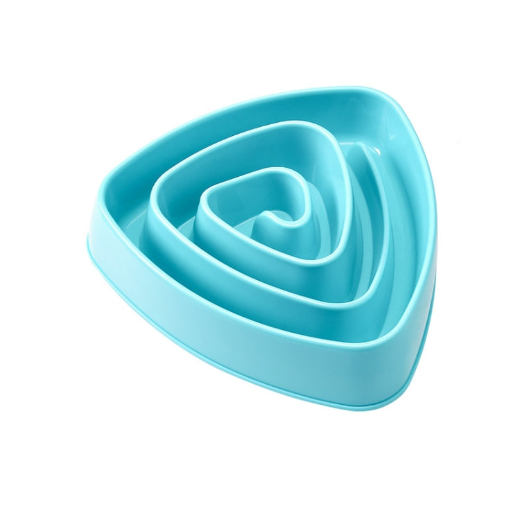 Pet Plastic Triangle Anti-Choke Bowl Non-slip Slow Food Dog Bowl, Small Pink, Small Blue, Small Beige, Small Brown