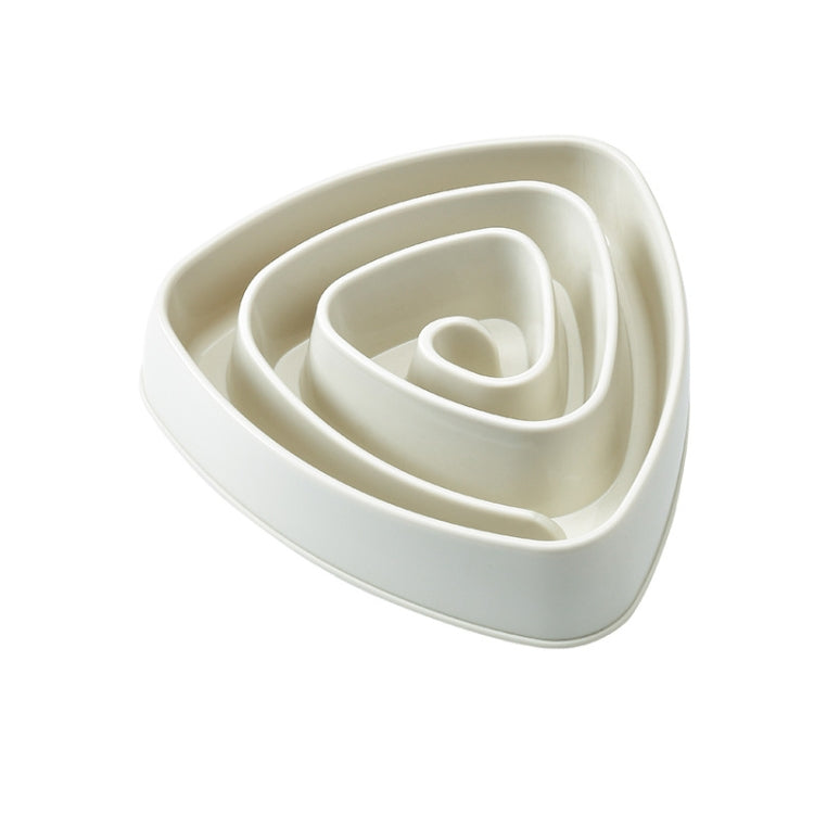 Pet Plastic Triangle Anti-Choke Bowl Non-slip Slow Food Dog Bowl, Small Pink, Small Blue, Small Beige, Small Brown