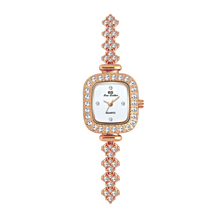 BS Bee Sister FA1518  Women Diamond Watch Bracelet Watch, Gold, Silver, Rose Gold
