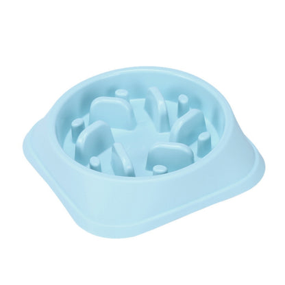 Pet Anti-Choke Bowl Slow Food Cat and Dog Food Bowl, Slow Food Column Blue, Slow Food Column Pink, Slow Food Column Green
