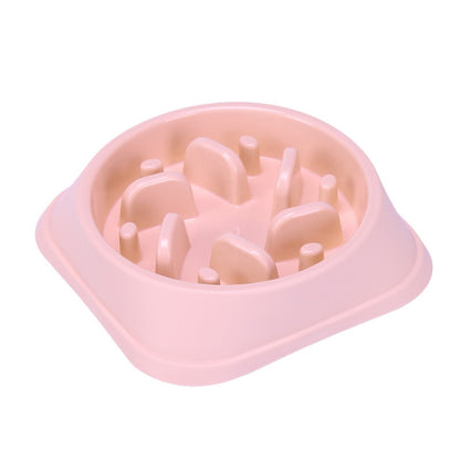 Pet Anti-Choke Bowl Slow Food Cat and Dog Food Bowl, Slow Food Column Blue, Slow Food Column Pink, Slow Food Column Green
