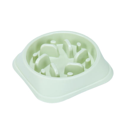 Pet Anti-Choke Bowl Slow Food Cat and Dog Food Bowl, Slow Food Column Blue, Slow Food Column Pink, Slow Food Column Green