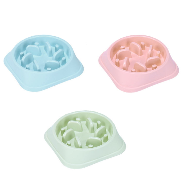 Pet Anti-Choke Bowl Slow Food Cat and Dog Food Bowl, Slow Food Column Blue, Slow Food Column Pink, Slow Food Column Green