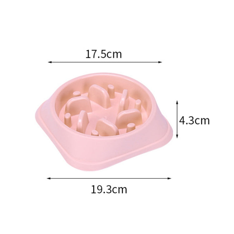 Pet Anti-Choke Bowl Slow Food Cat and Dog Food Bowl, Slow Food Column Blue, Slow Food Column Pink, Slow Food Column Green