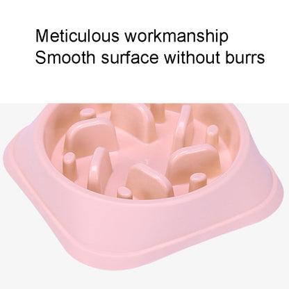 Pet Anti-Choke Bowl Slow Food Cat and Dog Food Bowl, Slow Food Column Blue, Slow Food Column Pink, Slow Food Column Green