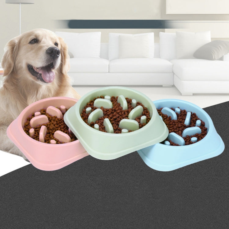 Pet Anti-Choke Bowl Slow Food Cat and Dog Food Bowl, Slow Food Column Blue, Slow Food Column Pink, Slow Food Column Green