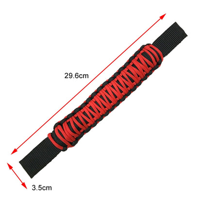Car Rear Handle SUV Modified Umbrella Rope Braided Handle, Rear Handle Black, Rear Handle Red Black