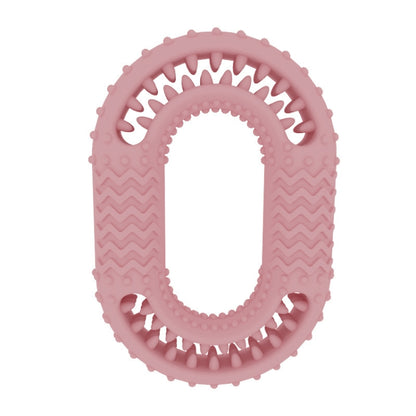 Dog Circle Clean Teeth Fun Interactive Training Biting Toys, Circle Light Blue, Circle Light Pink, Circle Light Green