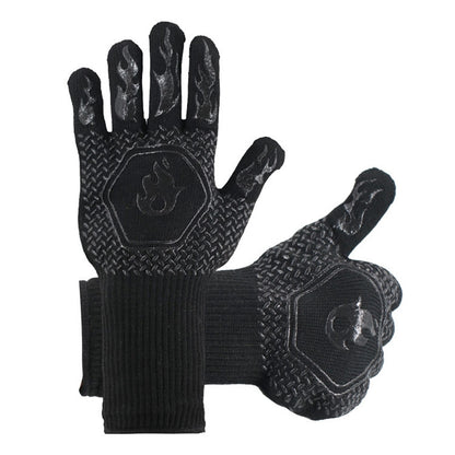 1 Pair High Temperature Resistant Silicone BBQ Gloves  Anti-Scalding Gloves, BBQ Red, BBQ Black, BBQ Blue, Big Flame Red, Big  Flame Black, Big Flame Blue, Flame Dots Red, Flame Dots  Black, Flame Dots  Blue, BBQ Flame Red, BBQ Flame Black...