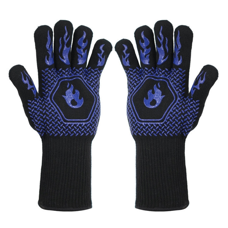 1 Pair High Temperature Resistant Silicone BBQ Gloves  Anti-Scalding Gloves, BBQ Red, BBQ Black, BBQ Blue, Big Flame Red, Big  Flame Black, Big Flame Blue, Flame Dots Red, Flame Dots  Black, Flame Dots  Blue, BBQ Flame Red, BBQ Flame Black...