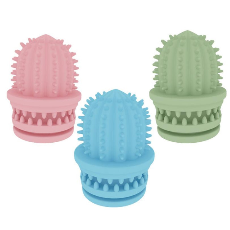 Pet Cleaning Teeth TPR Cactus Lightweight Bite-resistant Educational Toys, Cactus Light Blue, Cactus Light Pink, Cactus Avocado Green