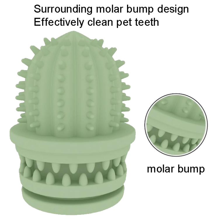 Pet Cleaning Teeth TPR Cactus Lightweight Bite-resistant Educational Toys, Cactus Light Blue, Cactus Light Pink, Cactus Avocado Green