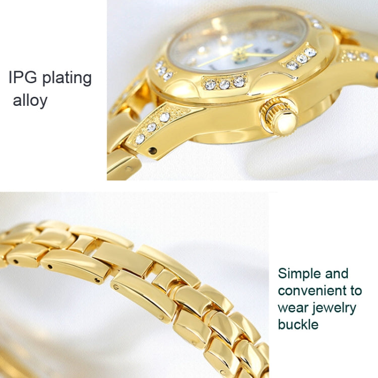 BS Bee Sister FA1679  Ladies Diamond Chain Watch Cute Small Round Watch With Calendar, Silver, Gold, Rose Gold