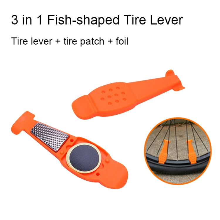 Multifunctional Bicycle Tire Changing Tool, Black, Red, Blue, Green, Orange, Black+5 Tire Patches, Green+5 Tire Patches, Blue+5 Tire Patches, Red+5 Tire Patches