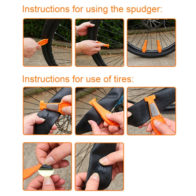 Multifunctional Bicycle Tire Changing Tool, Black, Red, Blue, Green, Orange, Black+5 Tire Patches, Green+5 Tire Patches, Blue+5 Tire Patches, Red+5 Tire Patches