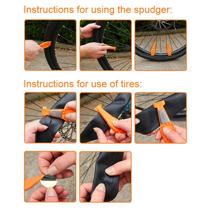Multifunctional Bicycle Tire Changing Tool, Black, Red, Blue, Green, Orange, Black+5 Tire Patches, Green+5 Tire Patches, Blue+5 Tire Patches, Red+5 Tire Patches
